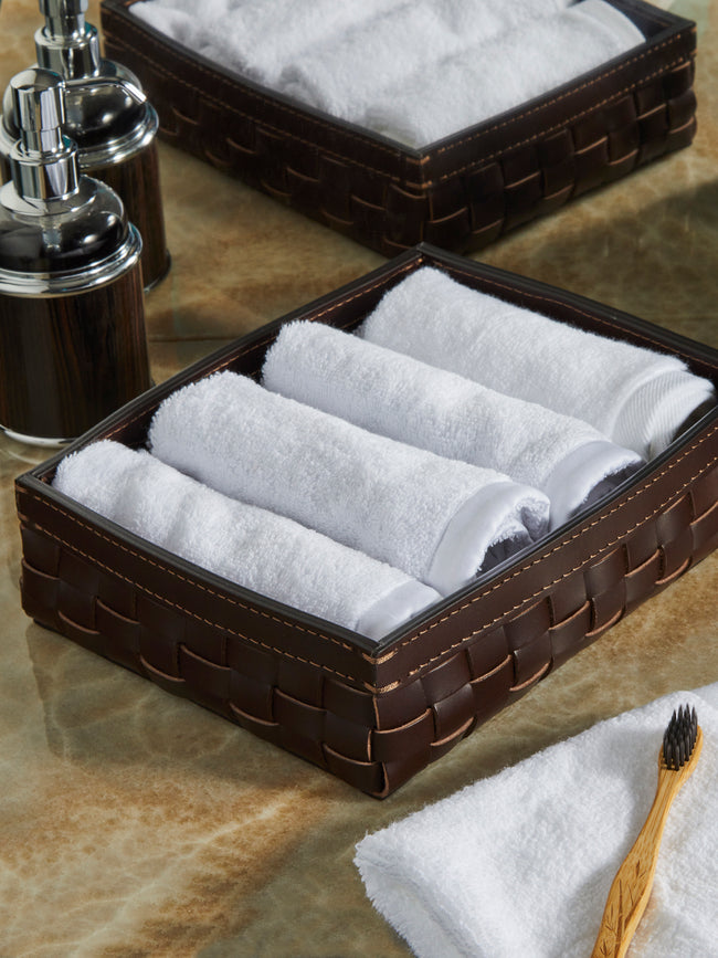Riviere - Woven Leather Tray -  - ABASK