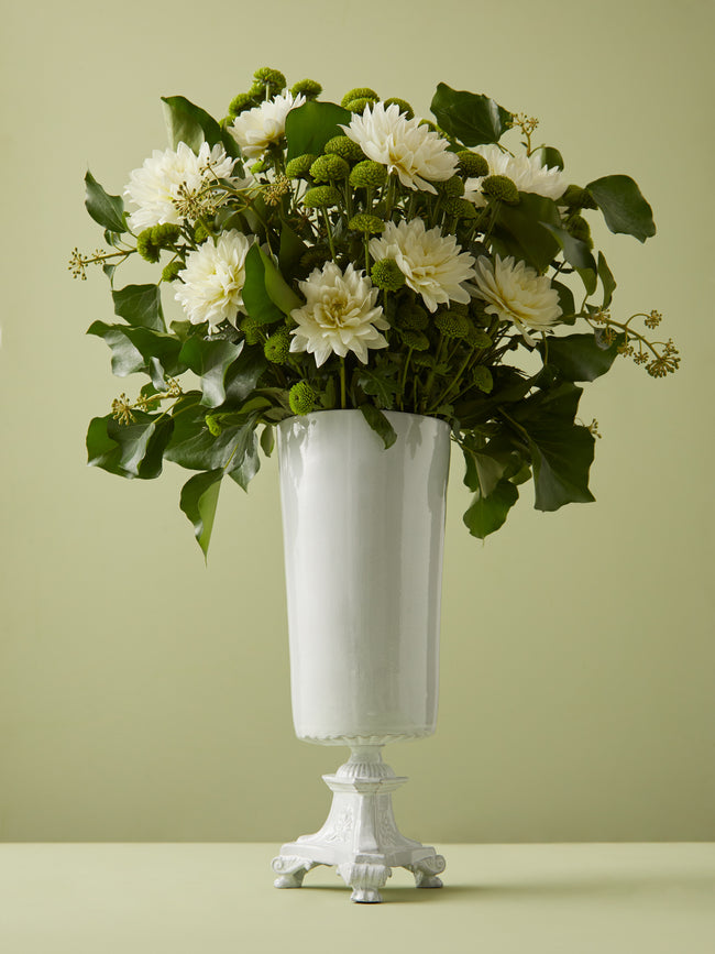 Astier de Villatte - Lion Hand-Glazed Ceramic Large Vase -  - ABASK