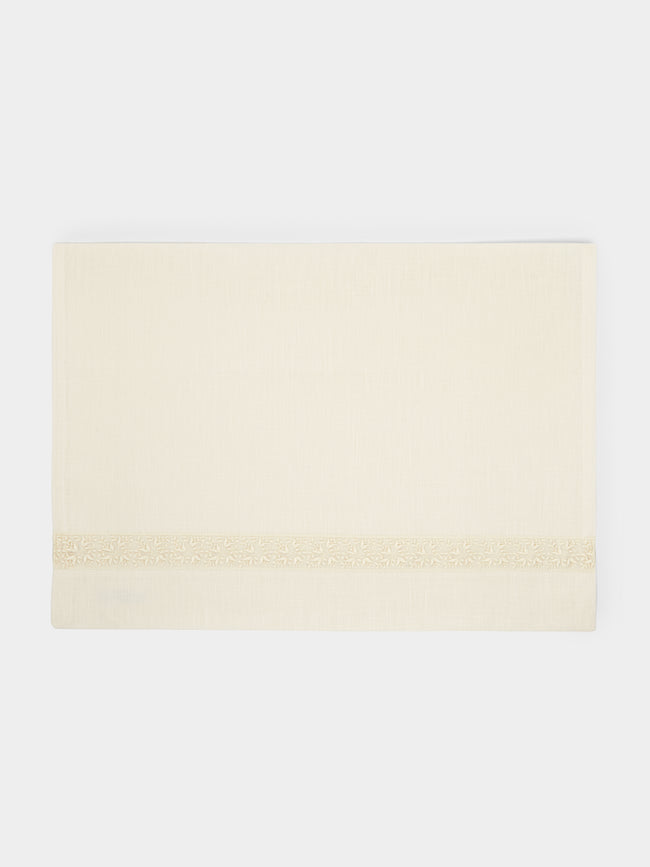 Los Encajeros - Roma Lace-Appliqué Cotton Guest Towels (Set of 4) -  - ABASK - 