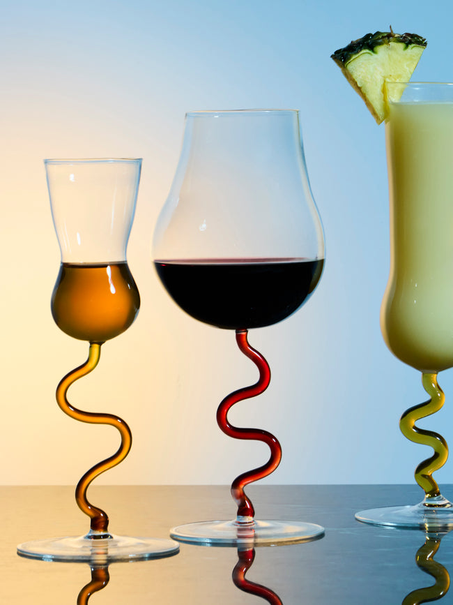 River Valadez - Hand-Blown Red Wine Glasses (Set of 2) - Clear - ABASK