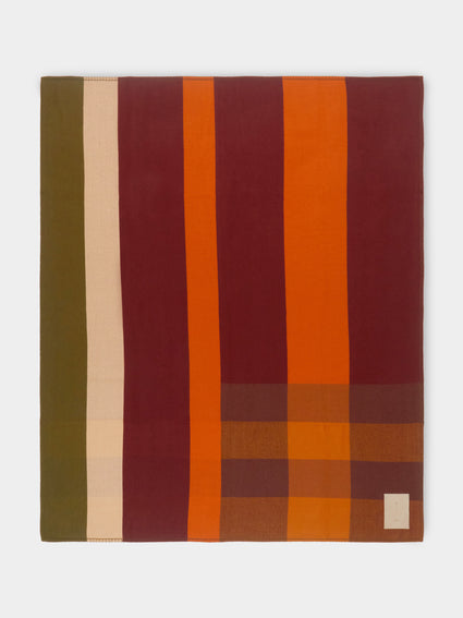Studio Shamshiri x ABASK - Handwoven Cashmere Bold-Stripe Blanket -  - ABASK - [thumbnail]