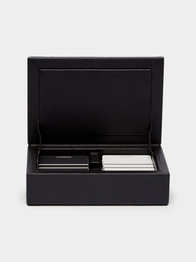 Riviere - Eva Woven Leather Playing Cards Holder -  - ABASK