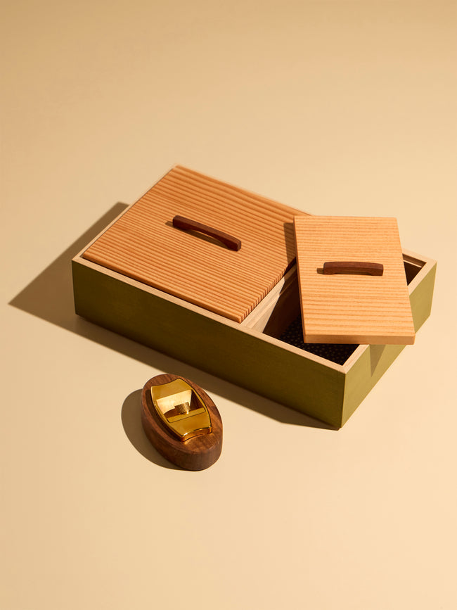 Matthew Kenney - Wood Desk Tidy - Olive - ABASK