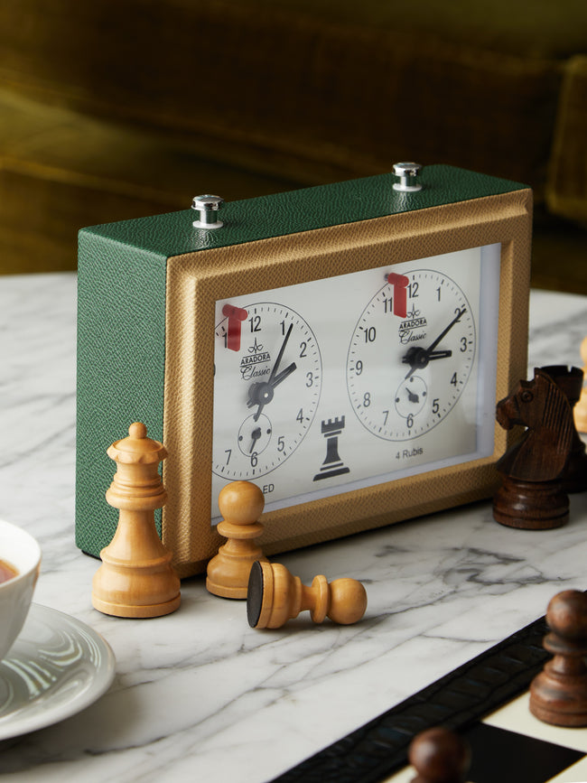 Geoffrey Parker - Leather Chess Clock -  - ABASK