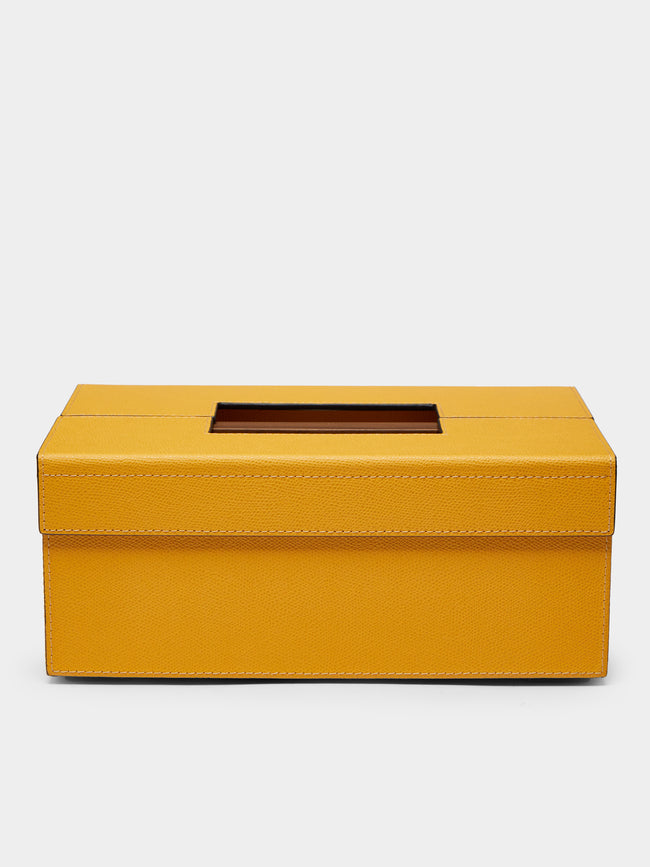 Giobagnara - Leather Outdoor Boules Set - Yellow - ABASK 