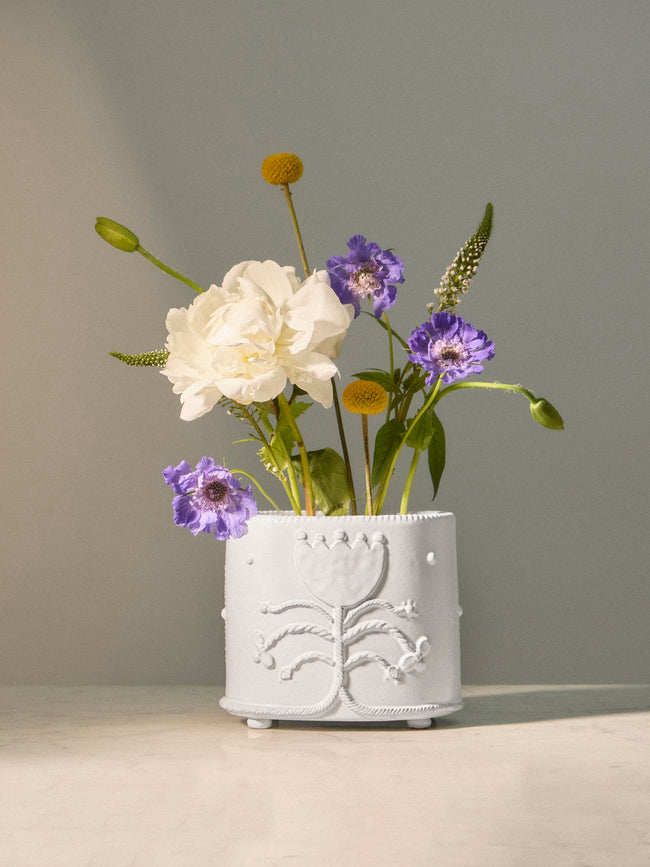 Emily Mitchell - Hand-Built Ceramic Bough Vase - White - ABASK