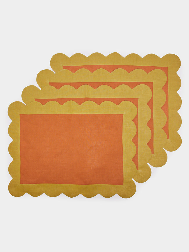 Angela Wickstead - Rapallo Scalloped Linen Placemats (Set of 4) -  - ABASK