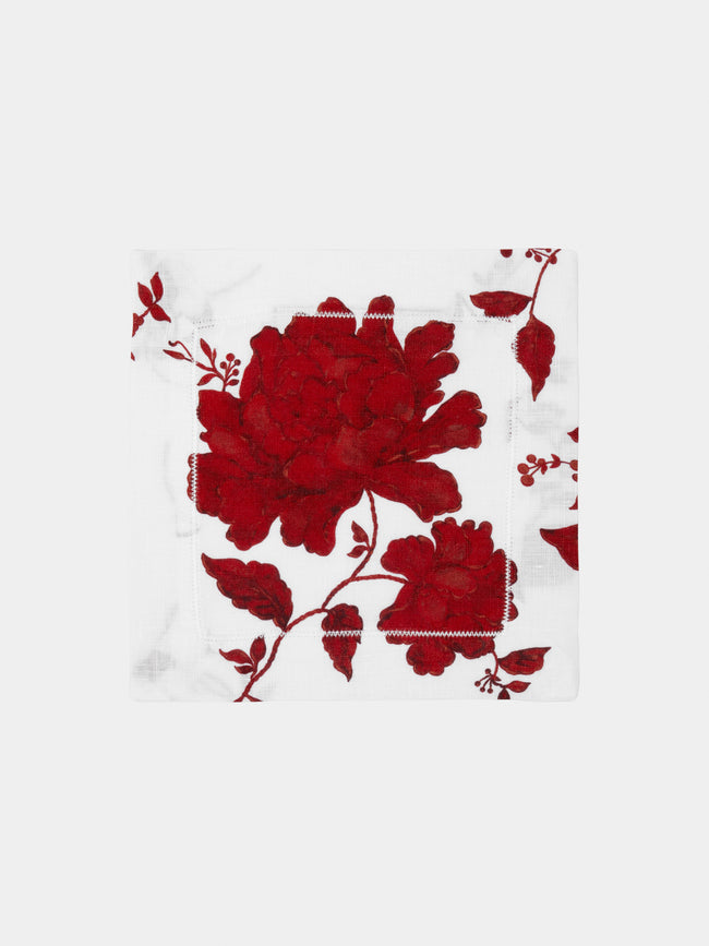 Emilia Wickstead - Linen Floral Cocktail Napkins (Set of 4) -  - ABASK - 